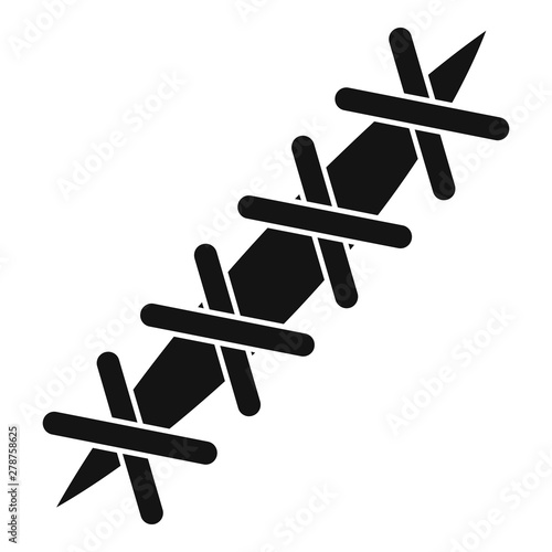 Cross suture icon. Simple illustration of cross suture vector icon for web design isolated on white background