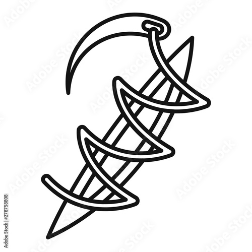 Medical suture icon. Outline medical suture vector icon for web design isolated on white background