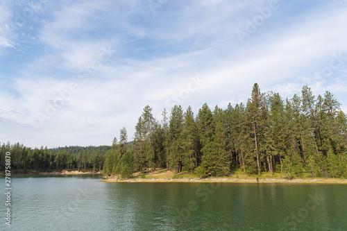 General view of Lake Roosevelt seen from the water