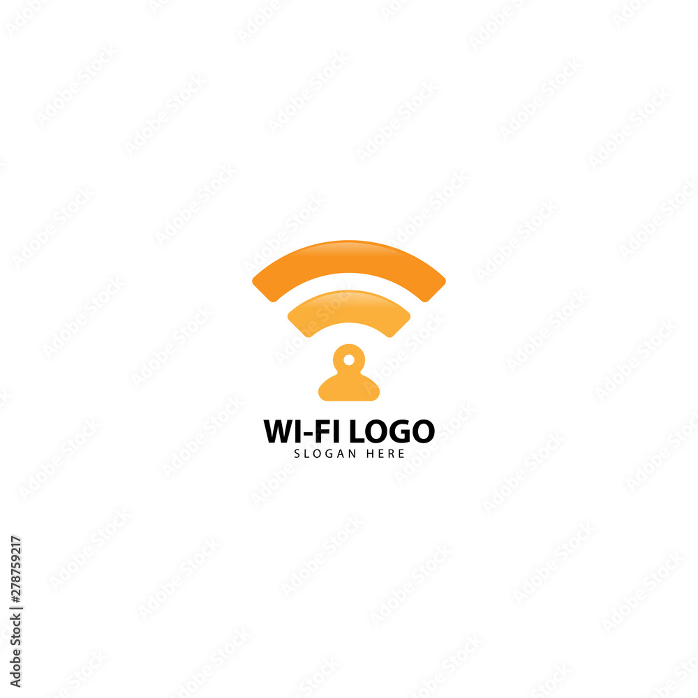 Fototapeta premium Wifi Logo, Internet Connection Logo Design