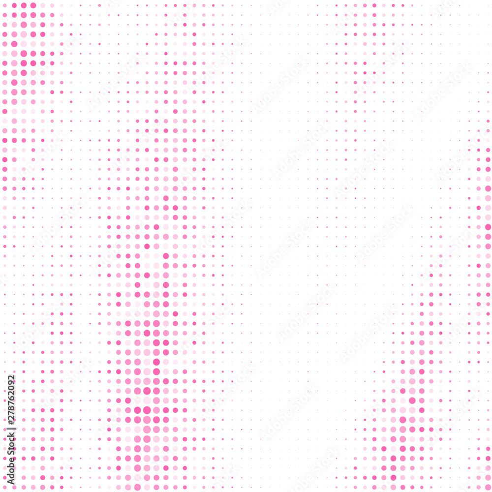 Pink dots  on white background   