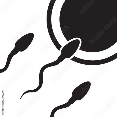 sperm and egg cell icon- vector illustration