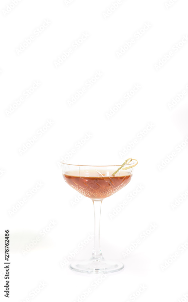 Tasty Bamboo cocktail on a white background Tasty Bamboo cocktail on a white background
