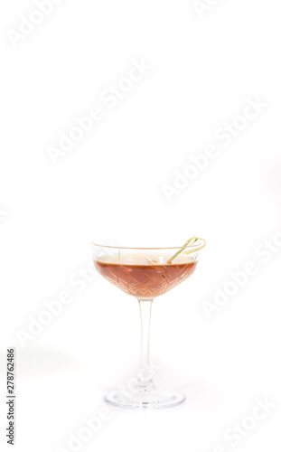 Tasty Bamboo cocktail on a white background