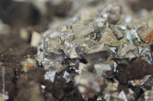 Natural raw mineral,in its structure has many small flat surfaces