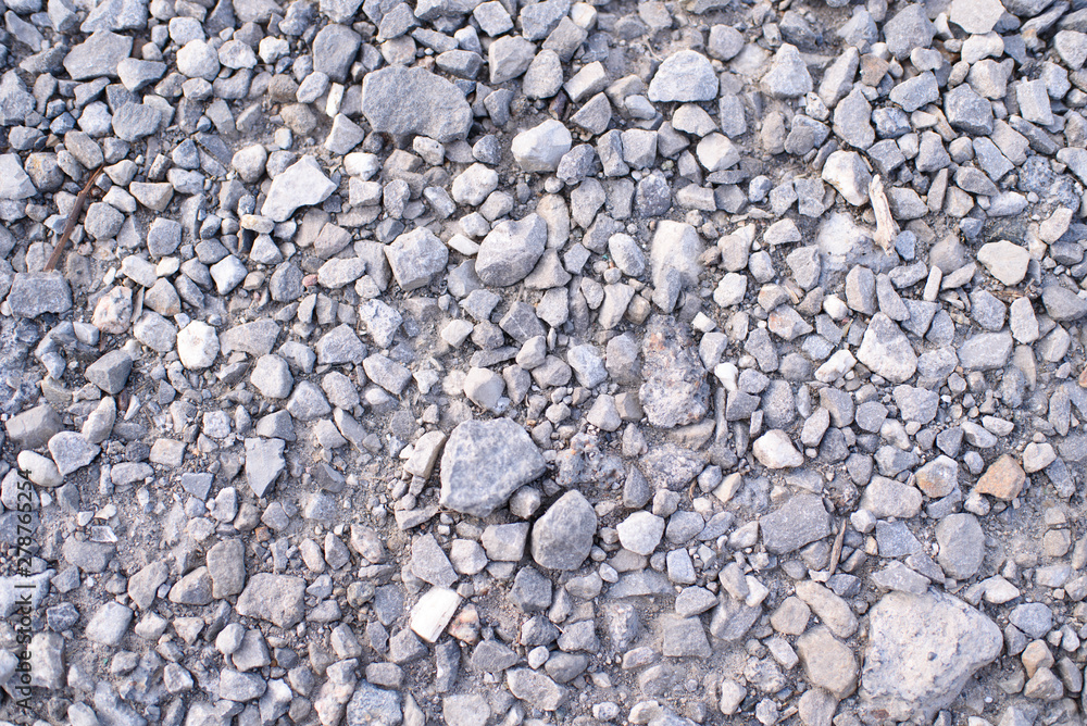 Ground stone gray background of a large number of small stones Ground stone gray background of a large number of small stones