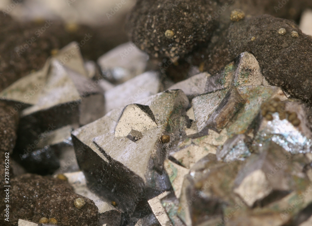 Fototapeta premium Natural raw mineral,in its structure has many small flat surfaces