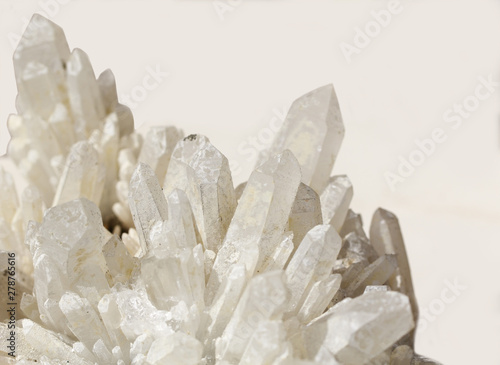 Bright white raw mineral quartz