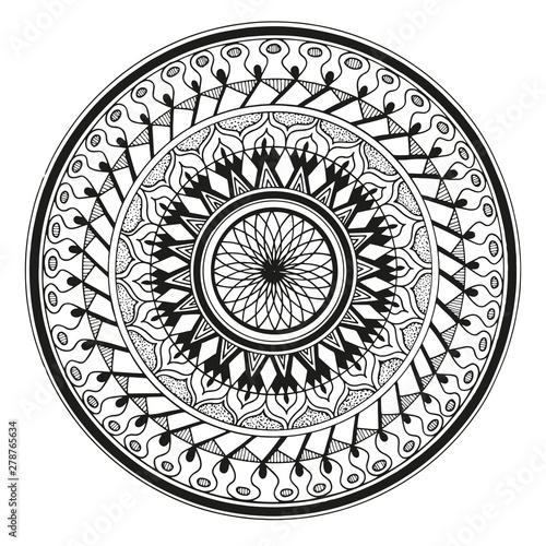 A hand painted mandala 015 - Vector illustration