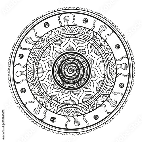 A hand painted mandala 016 - Vector illustration