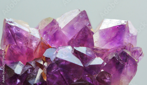 Stone, purple rough amethyst crystals