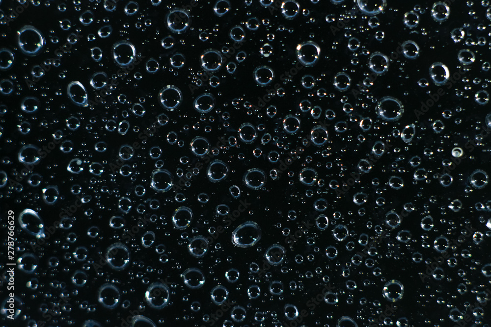 drops rain on glass