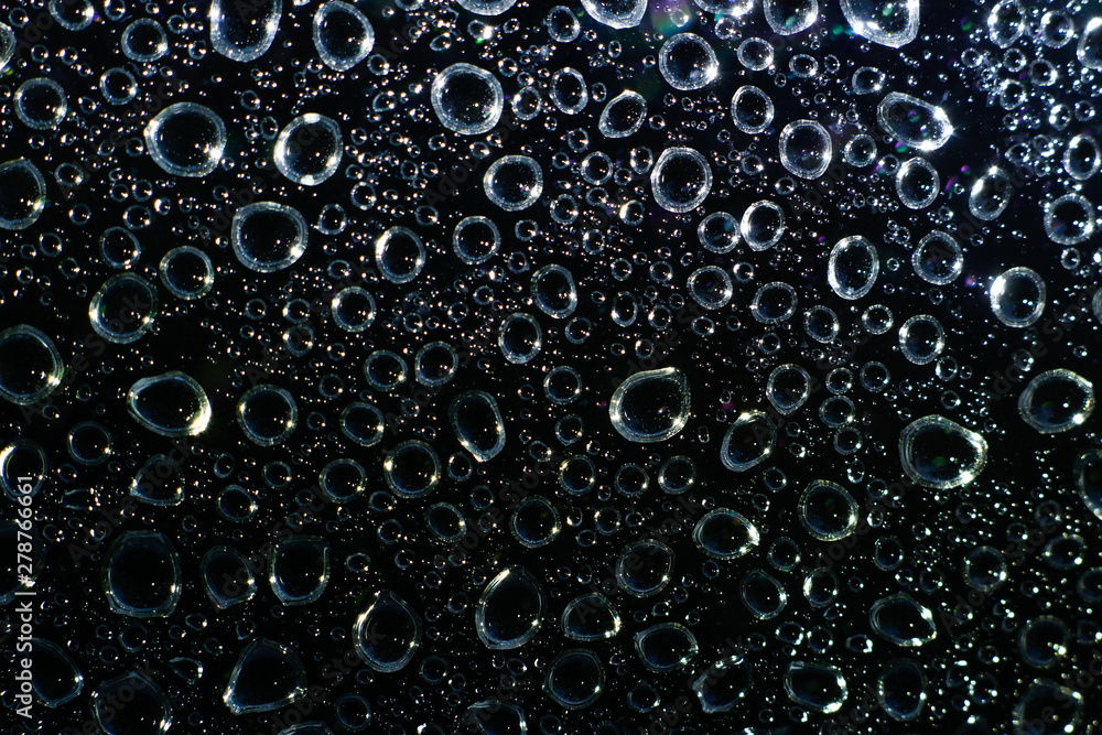 drops rain on glass
