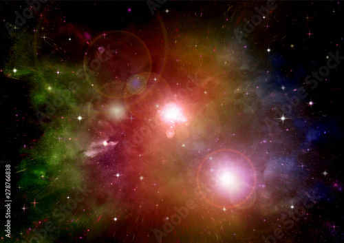 Wallpaper Mural galaxy in a free space. 3D rendering Torontodigital.ca