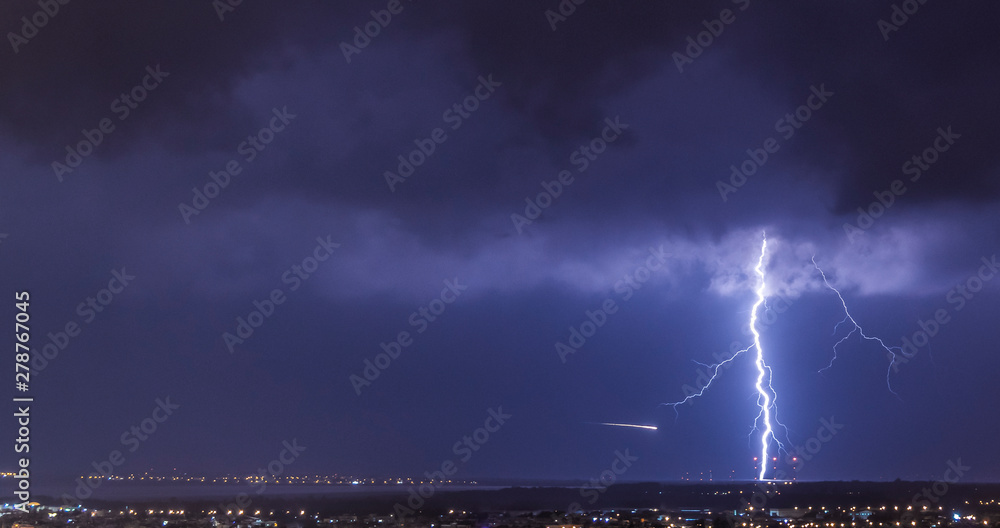 lightning over Akrotiri (RAF) , Limassol 