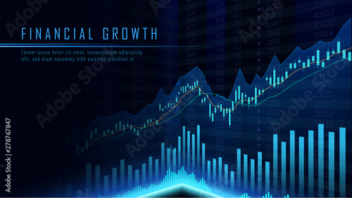 Concept art of financial growth