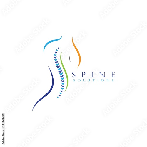  Spine diagnostics symbol logo template vector illustration design 