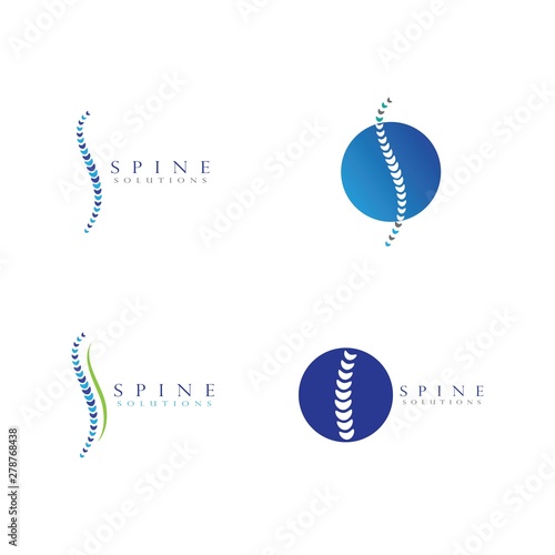  Spine diagnostics symbol logo template vector illustration design 