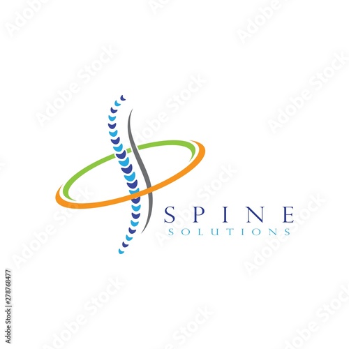  Spine diagnostics symbol logo template vector illustration design 