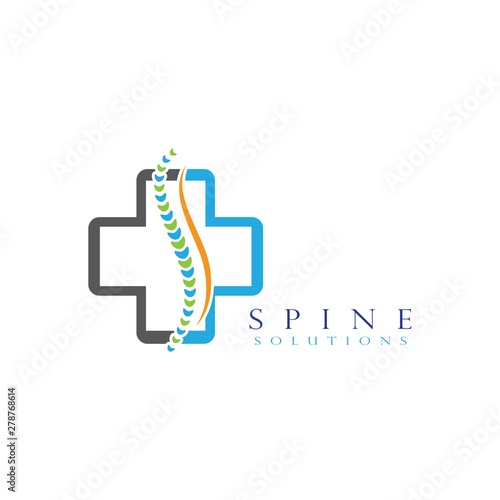  Spine diagnostics symbol logo template vector illustration design 