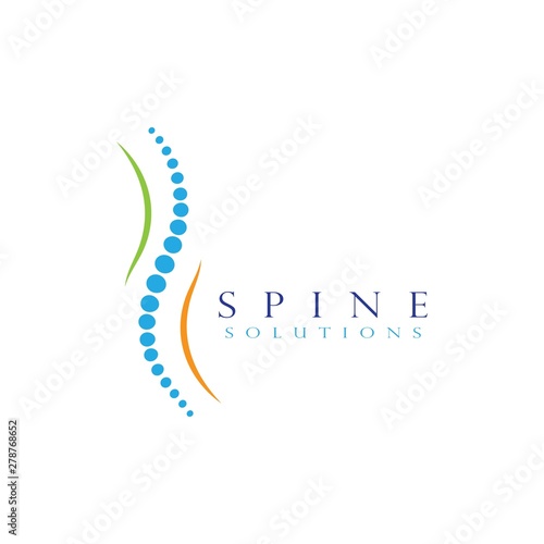  Spine diagnostics symbol logo template vector illustration design 