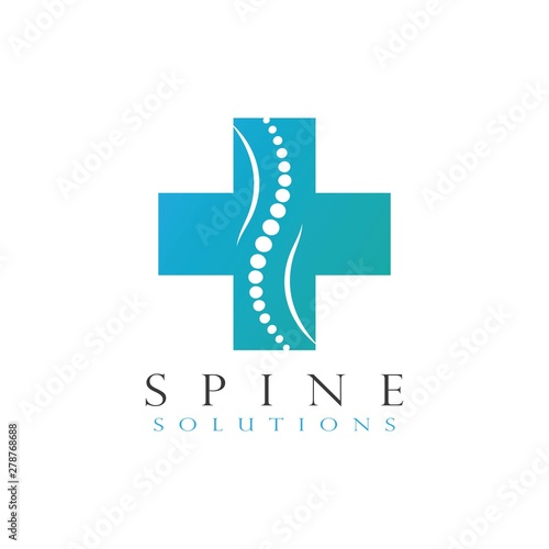  Spine diagnostics symbol logo template vector illustration design 