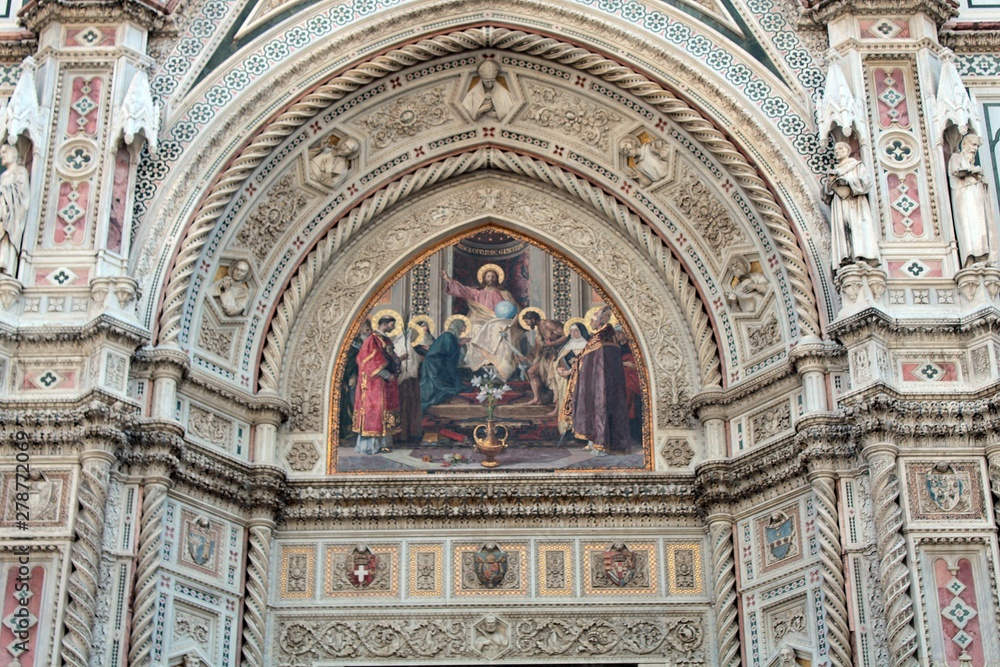 Frontage of Florence Cathedral from close