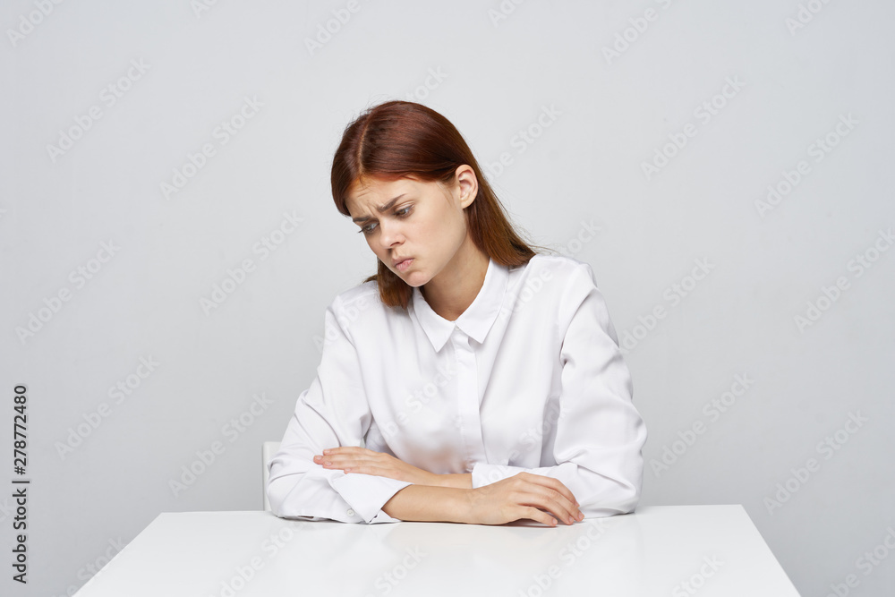 portrait of a young woman in office portrait of a young woman in office