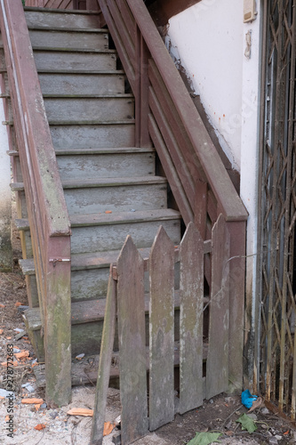 Old wooden stairs