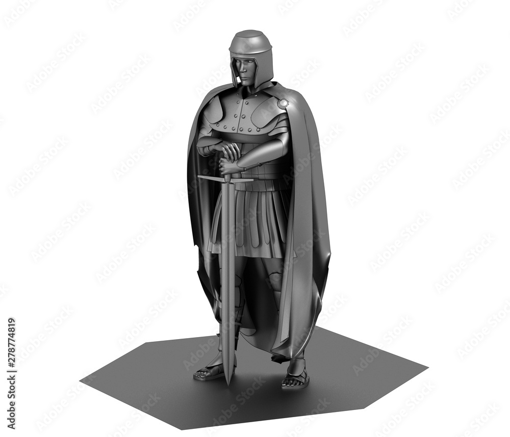 Obraz premium 3D rendering, warrior character, illustration