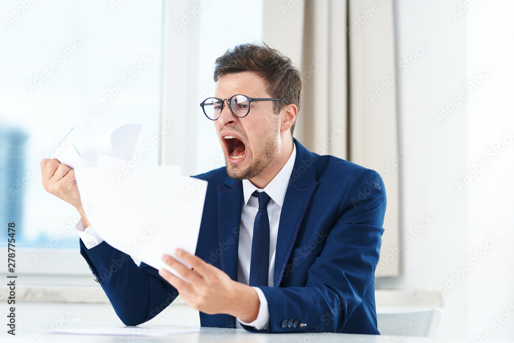 businessman working with documents in office businessman working with documents in office