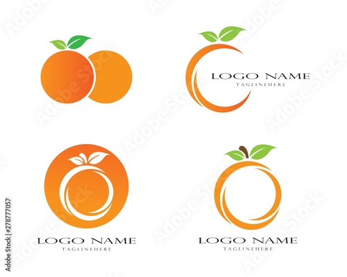 Orange logo design. Vector illustration