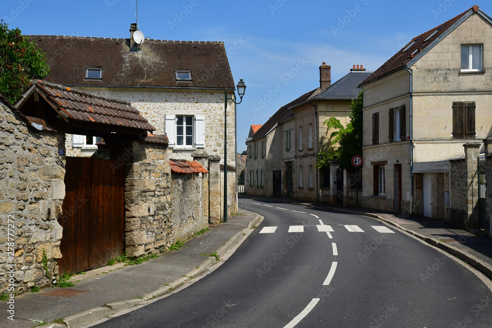 Avernes , France - may 24 2019 : village center