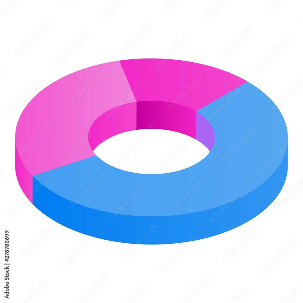 Business pie chart icon. Isometric of business pie chart vector icon for web design isolated on white background Business pie chart icon. Isometric of business pie chart vector icon for web design isolated on white background