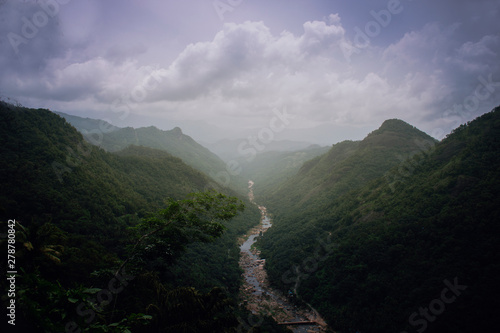 Beautiful landscape of Periyar River Valley and mountains in Kerala photo