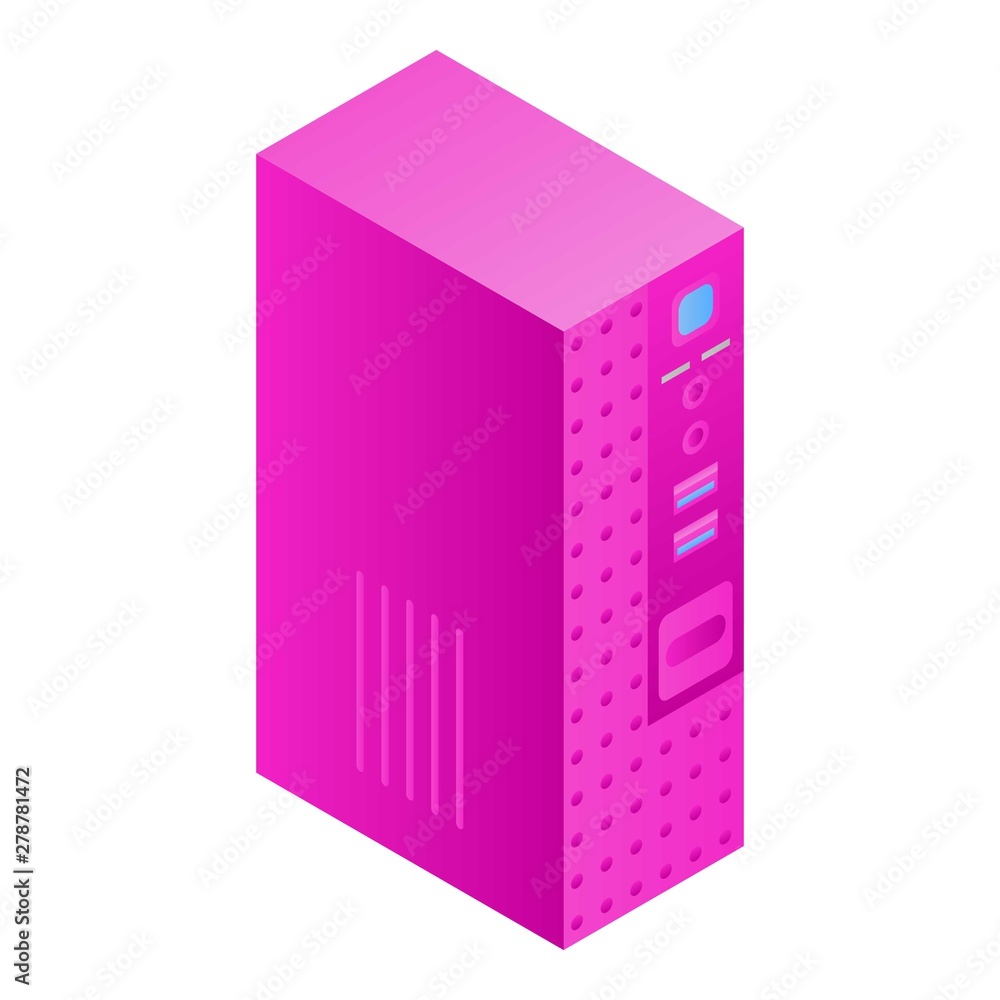 Server computer icon. Isometric of server computer vector icon for web design isolated on white background Server computer icon. Isometric of server computer vector icon for web design isolated on white background