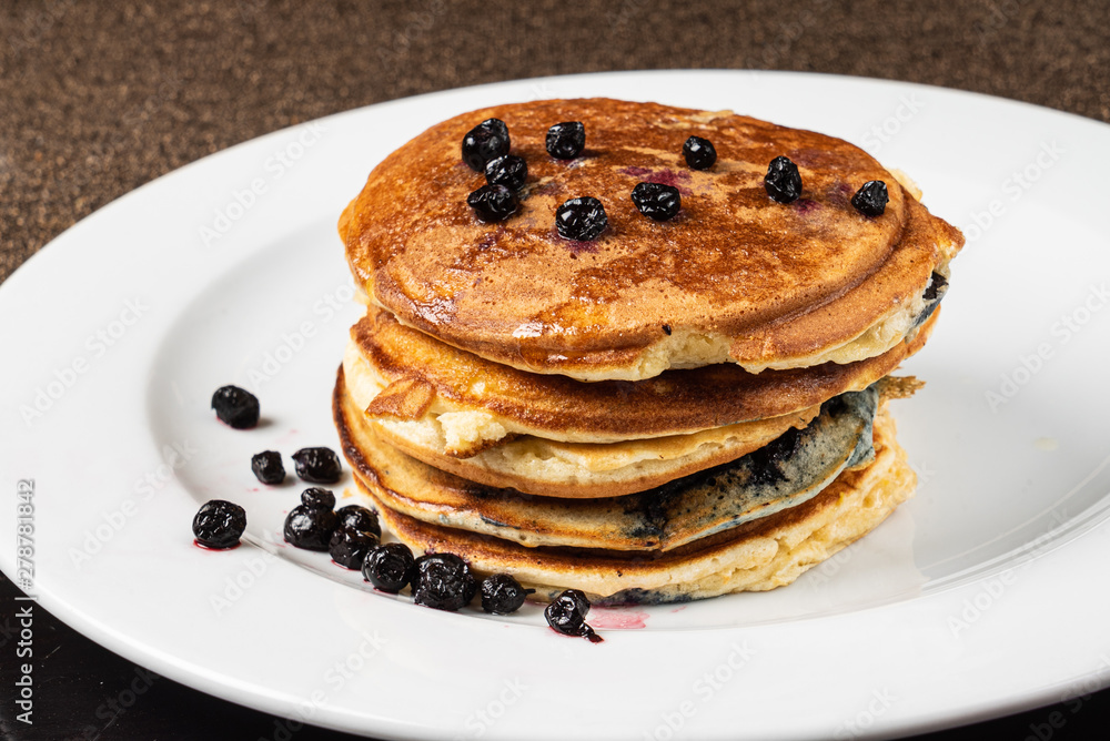 pancakes on the white plate pancakes on the white plate