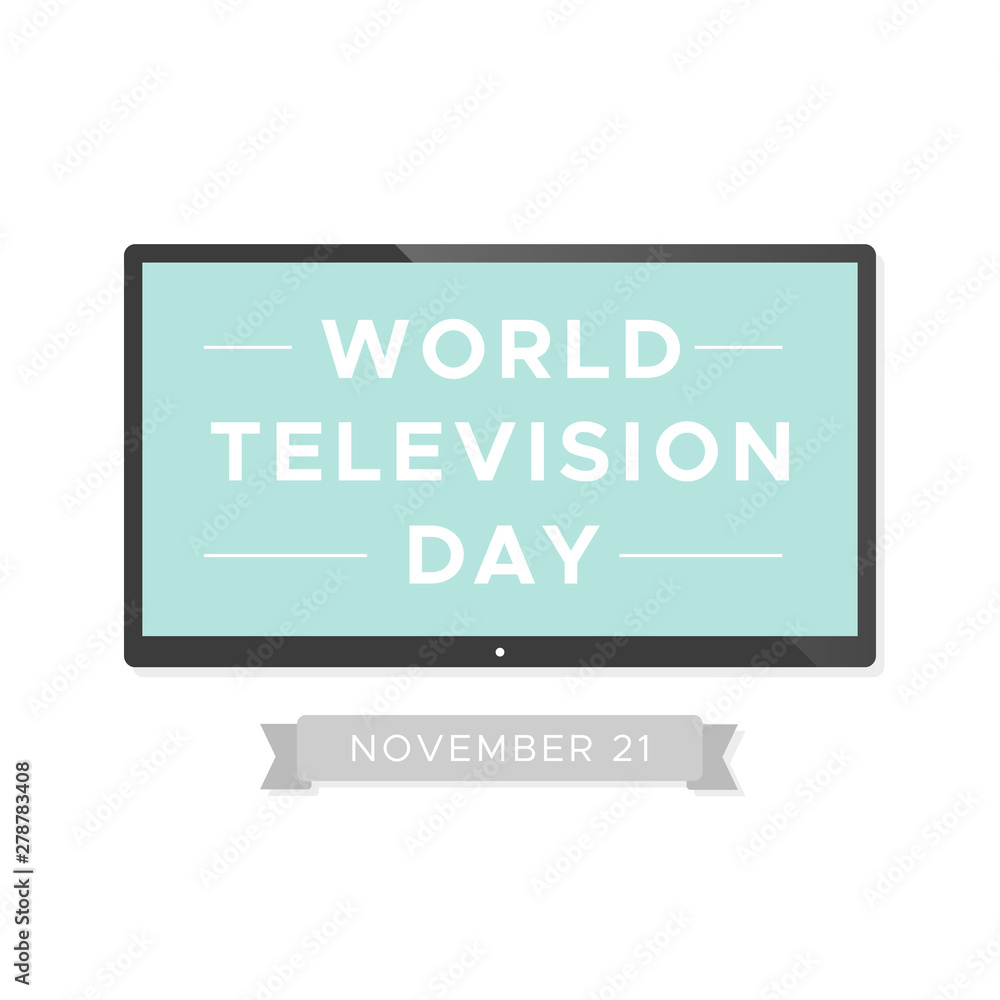 World Television Day. November 21. Vector illustration, flat design World Television Day. November 21. Vector illustration, flat design