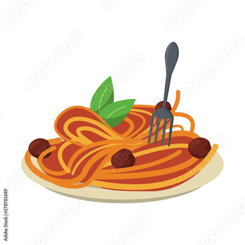 Spaghetti italian food