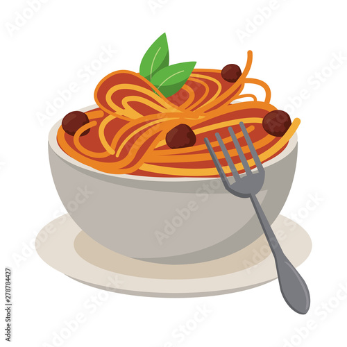 Spaghetti italian food
