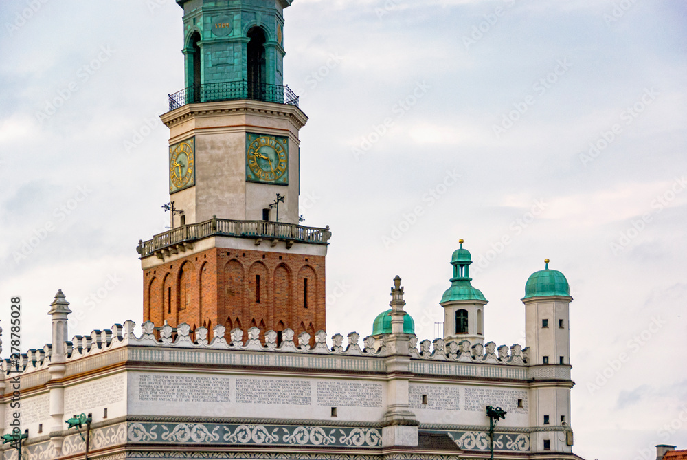 Fototapeta premium Historic town hall architecture in Poznan