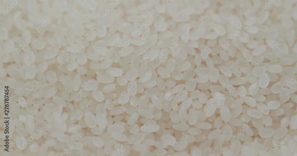 Stack of white rice in rotation Stack of white rice in rotation