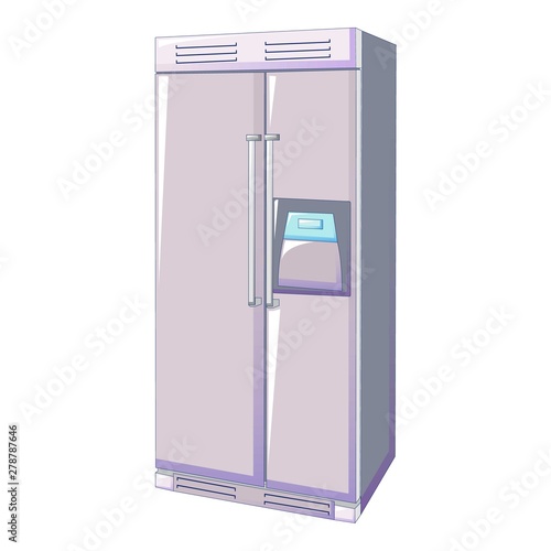 Modern fridge icon. Cartoon of modern fridge vector icon for web design isolated on white background