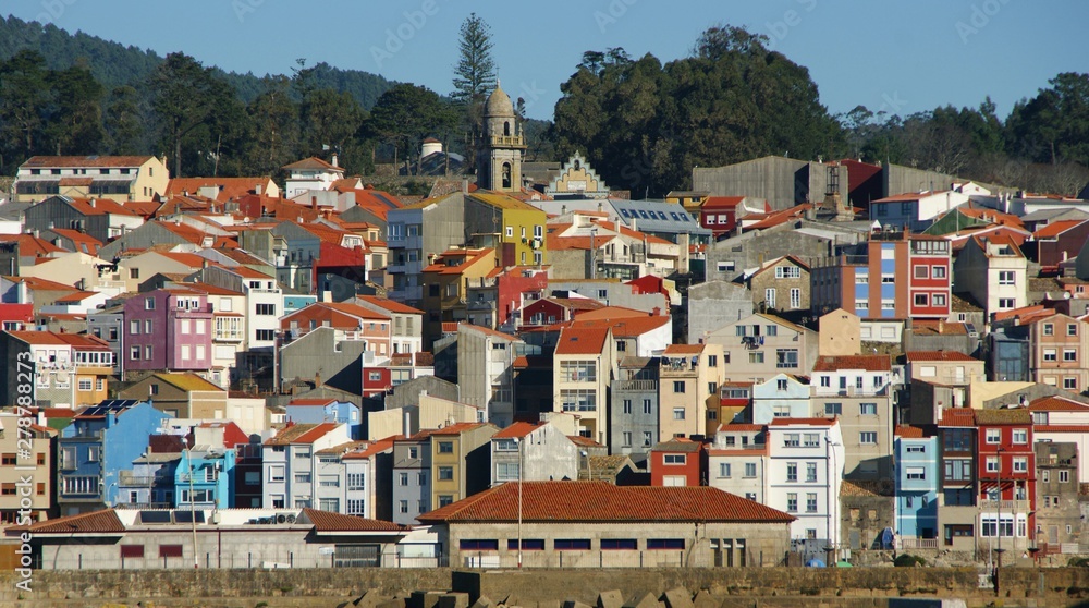 Roofs of La Guardia in Galicia, Spain