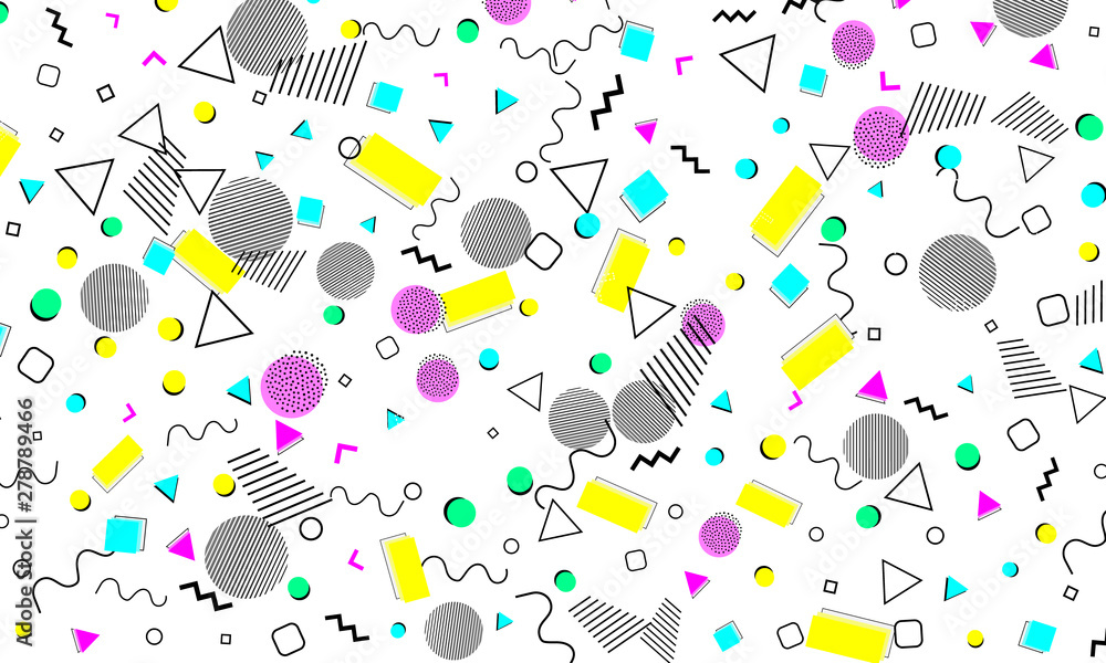 Pop art color background. Memphis pattern Pop art color background. Memphis pattern