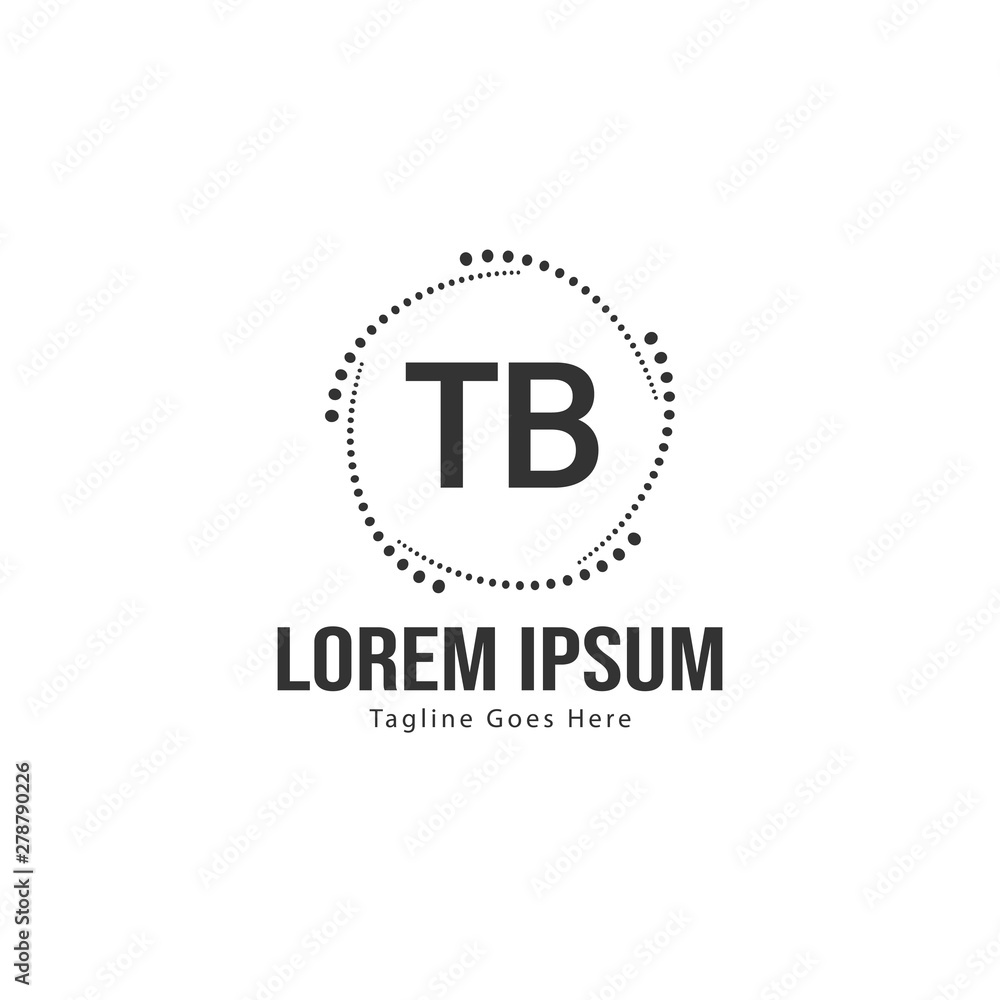 Initial TB logo template with modern frame. Minimalist TB letter logo vector illustration Initial TB logo template with modern frame. Minimalist TB letter logo vector illustration