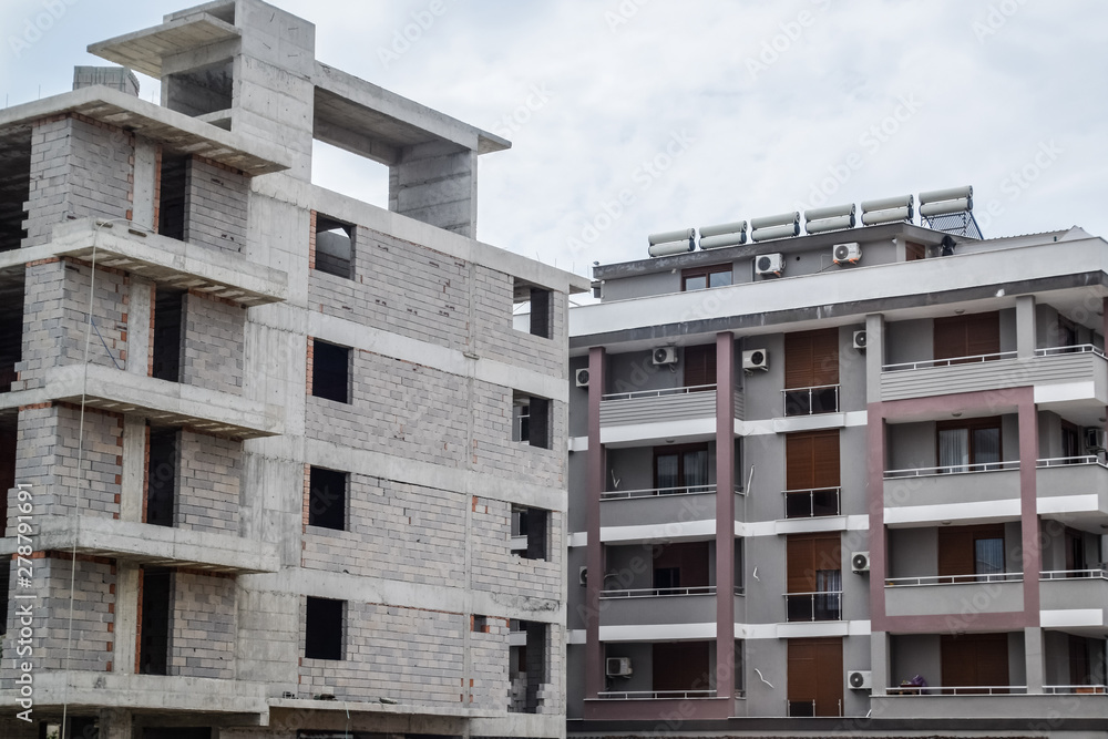 Construction of high rise residential buildings. Construction of high rise residential buildings.