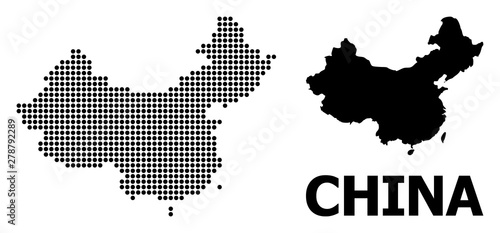 Dotted Mosaic Map of China