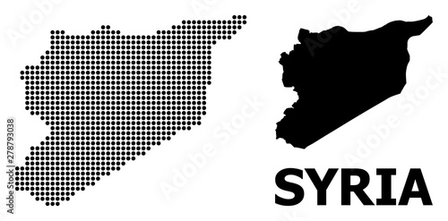 Dotted Mosaic Map of Syria