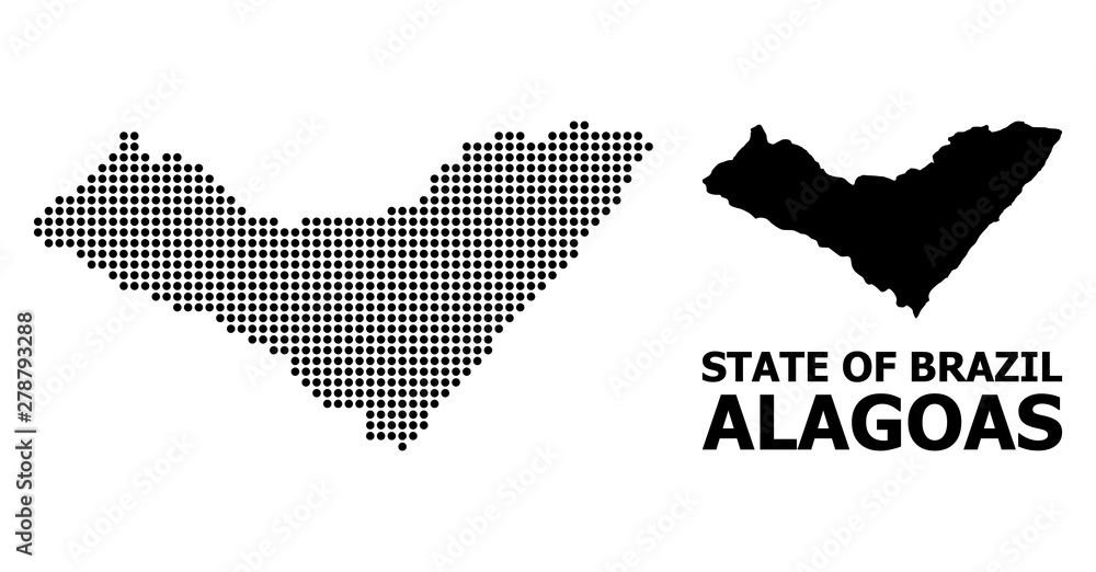 Dot Mosaic Map of Alagoas State